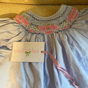 Cecil and Lou - 2T Blue Smocked Dress
